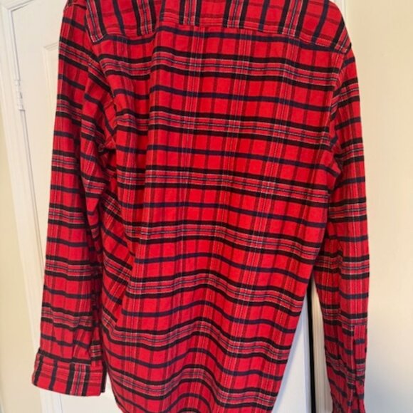 Hugo Boss Red Checkered Flannel Button-down - Picture 2 of 3